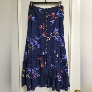 Anthropologie Maeve Bird Skirt